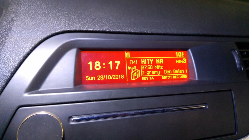 Wyświetlacz radia Citroen C5 III X7
