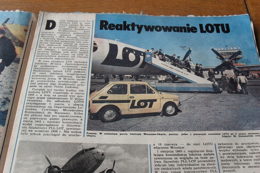 FIAT 126p z logo PLL LOT SP 1980 Unikat