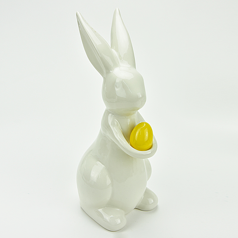 ZAJĄC CERAMICZNY Z JAJKIEM DUŻY