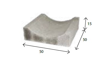 Korytko odwadniające betonowe ściekowe 50x50x15 cm