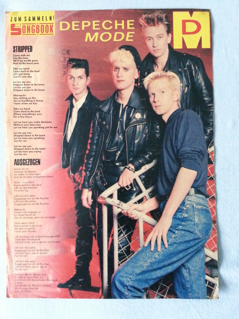 Depeche Mode Stripped tekst z BRAVO