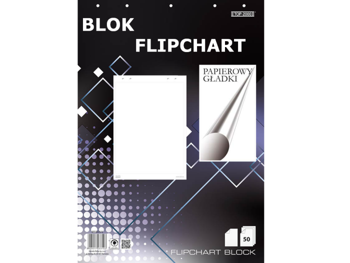 BLOK FLIPCHART __ 90x64 __ GŁADKI __ 50 kartek