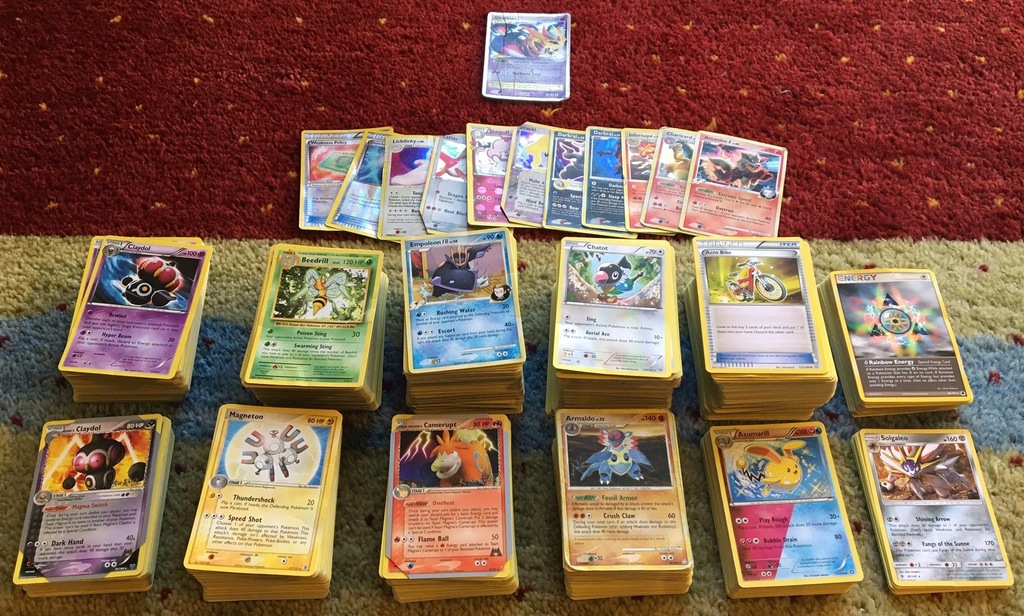 Zestaw ponad 1000 kart Pokemon - mocno używane