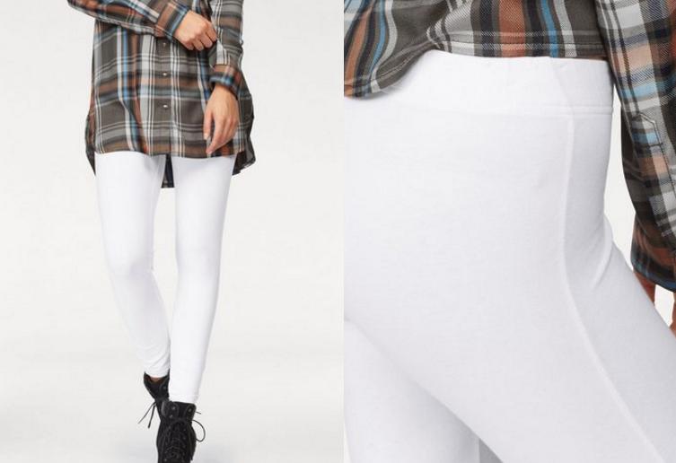 KK1175 BOYSEN'S MODNE BIAŁE LEGGINSY DAMSKIE 46