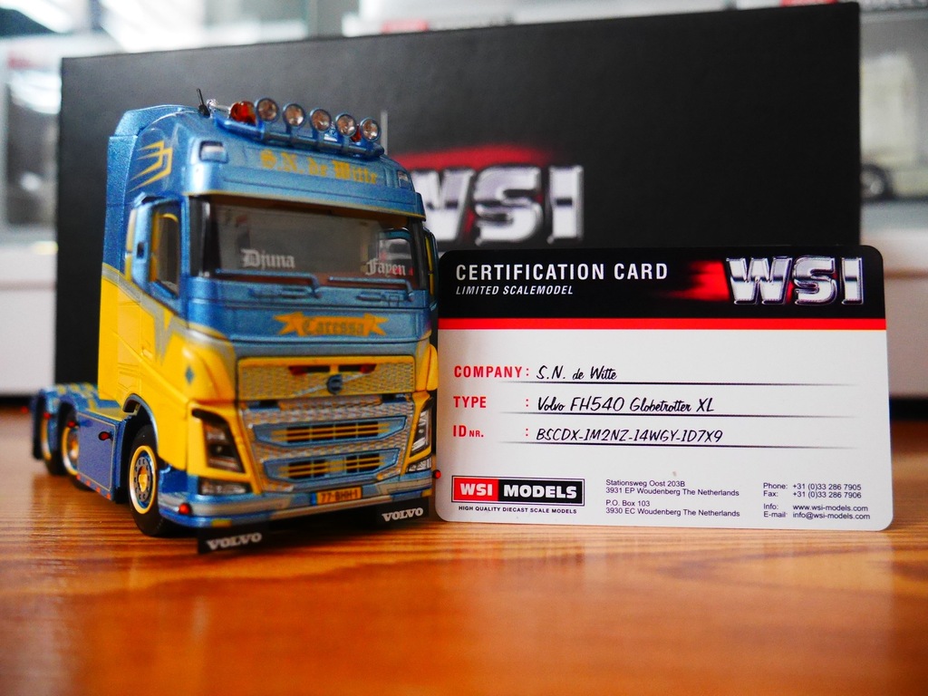 WSI 1/50 ボルボ FH4 6X2 De Witte XL 05-0065-