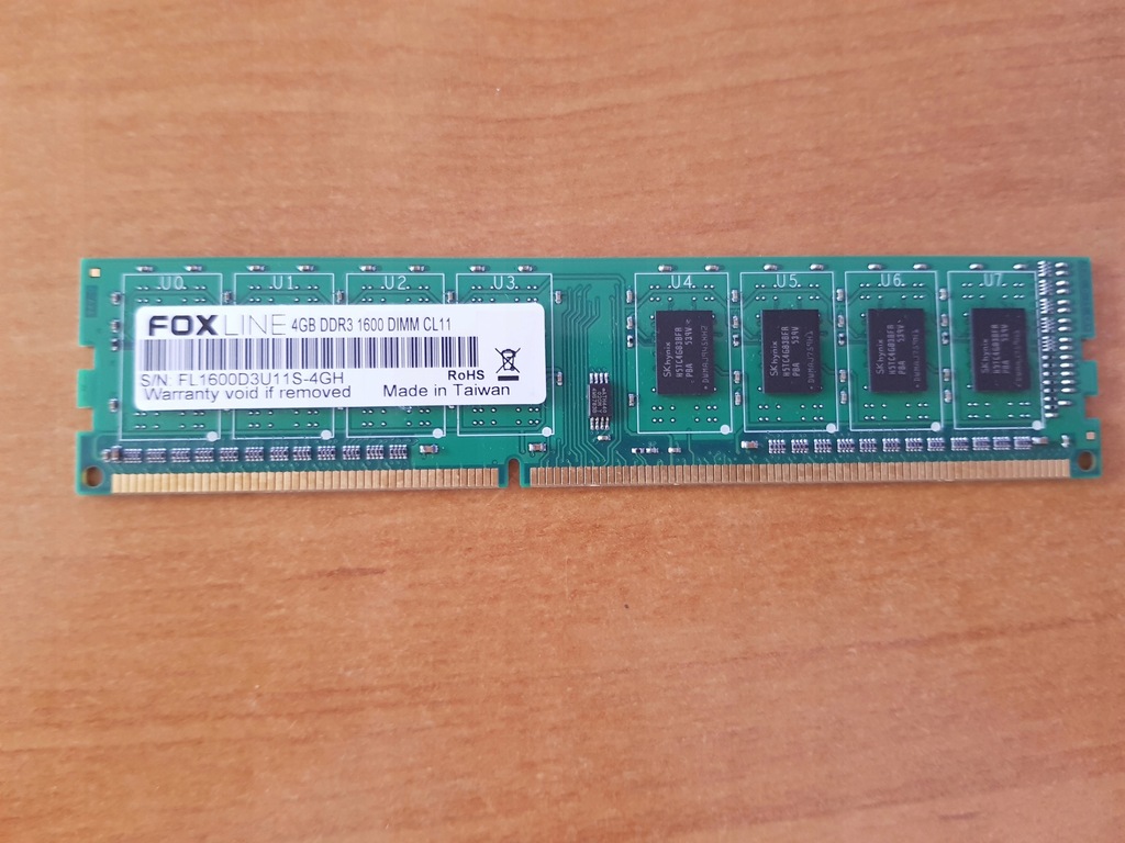 Pamięć RAM FOXLINE 4GB DDR3 1600 CL11 Hynix x17