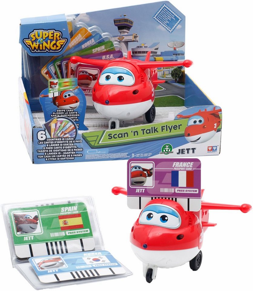 SUPER WINGS JETT SAMOLOT MÓWIĄCY JEŻDŻĄCY 16CM LED