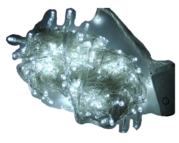 LAMPKI Choinkowe BIAŁE 300 LED, BIAŁY Kabel