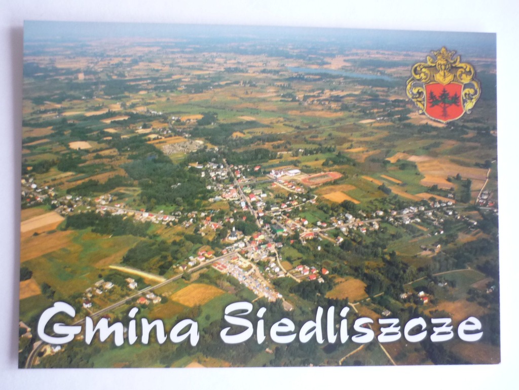 SIEDLISZCZE - pow. Chełm Lub.  z lotu ptaka HERB