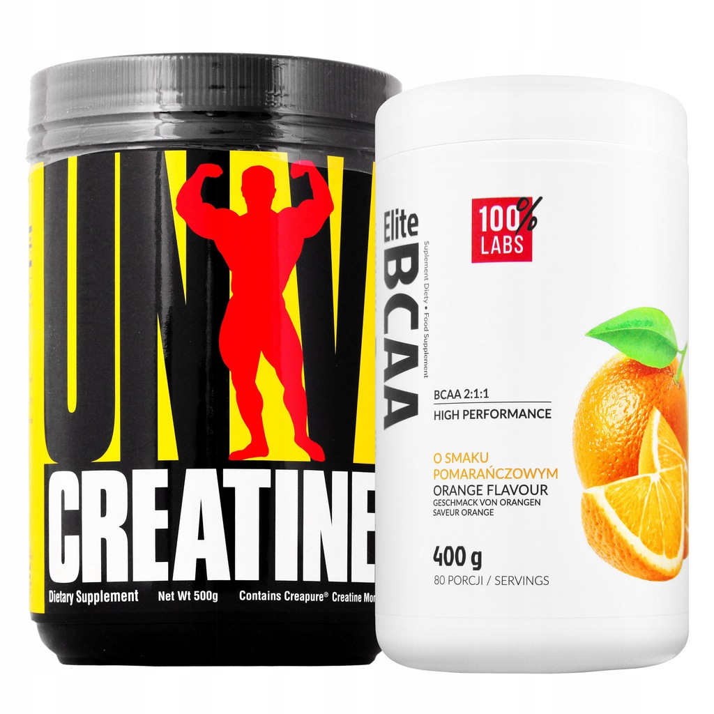 UNIVERSAL CREATINE 500g+100 LABS ELITE BCAA 400g 7400443250