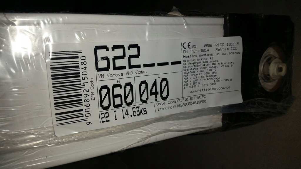 Nowy grzejnik Vonova Cosmo g22 60 40 - OKAZJA