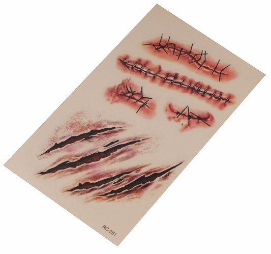 TATUAZ WODNY RANY ZADRAPANIA ZSZYTE HALLOWEEN
