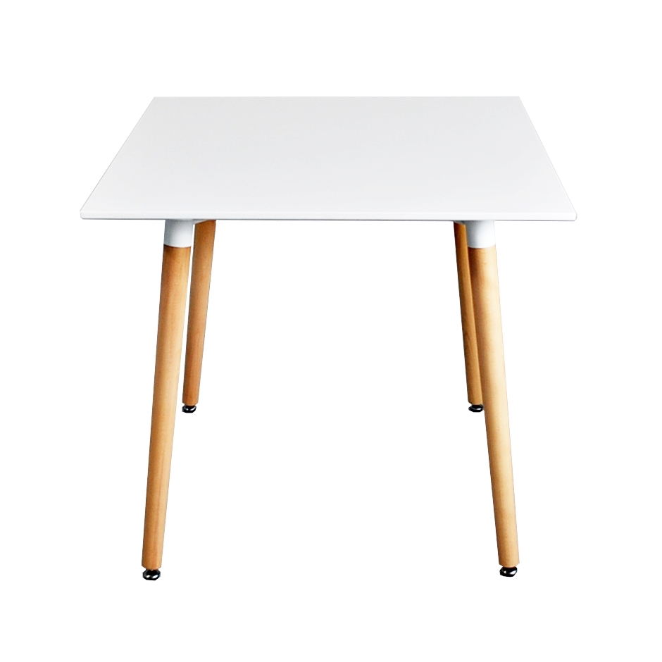 Stół CX112 biały 80 MDF z nogami drewnianymi