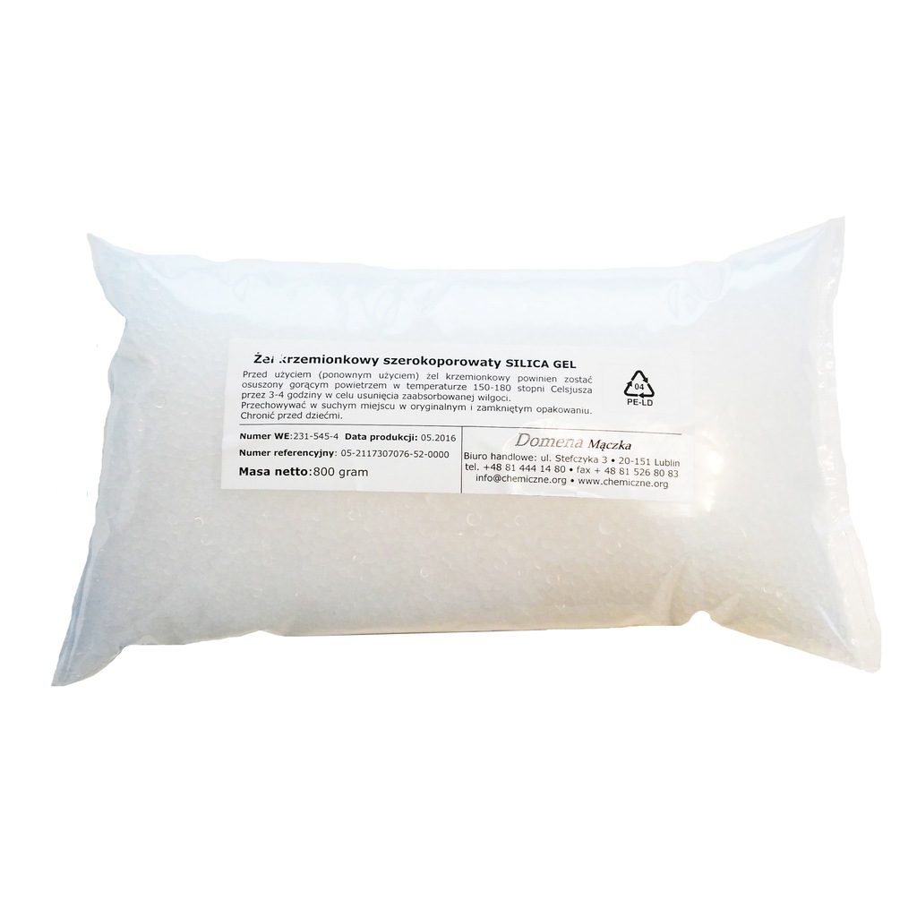 Silica gel silikażel silika żel krzemionkowy 800gr