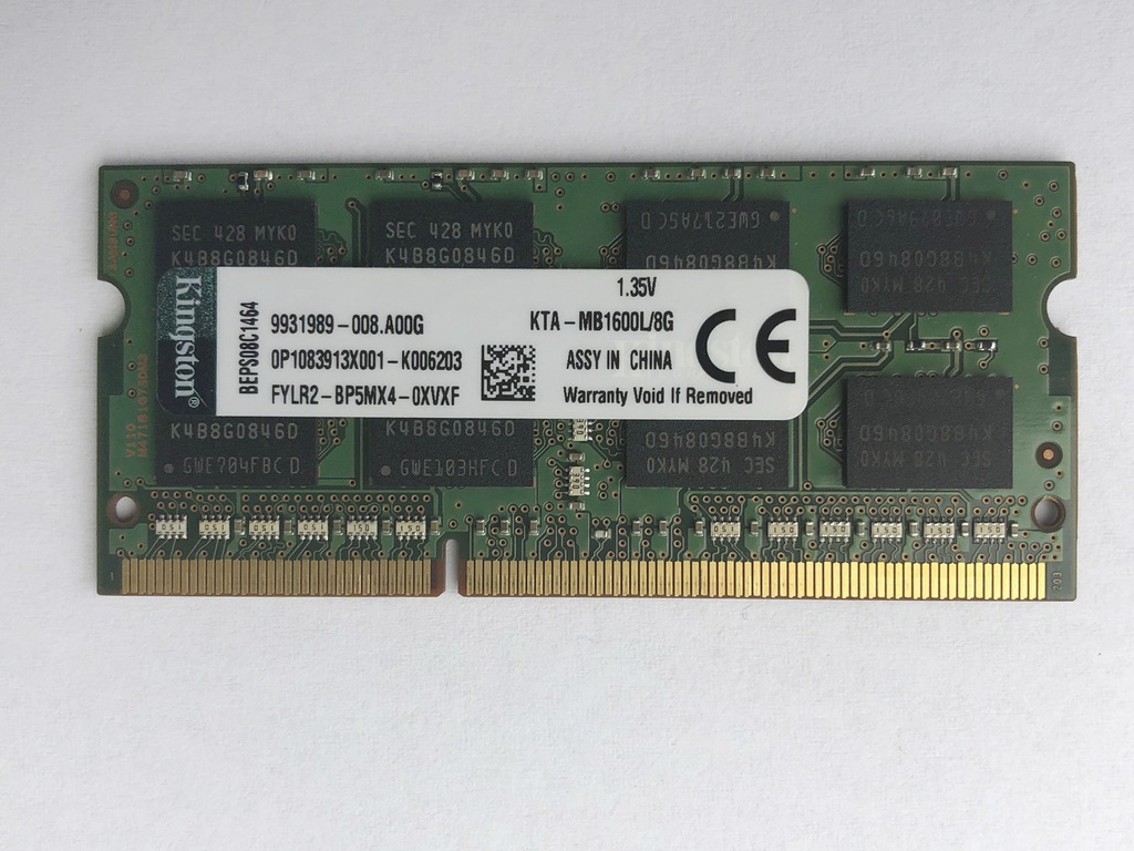 RAM Kingston 8GB 1333 MHz DDR3