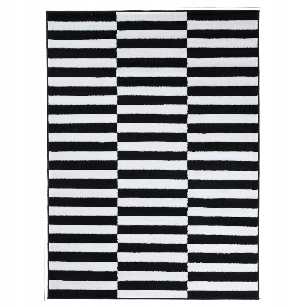 DYWAN MAROKAŃSKI 250x300 LUXURY PASY CZARNO BIAŁE