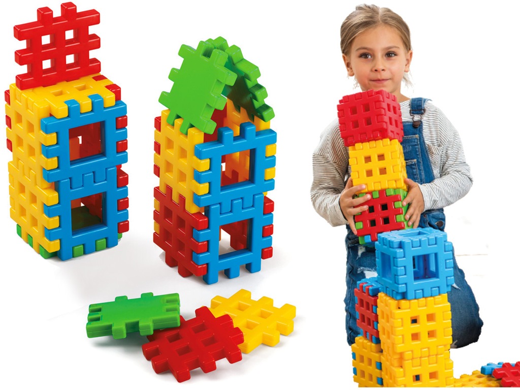 MARIOINEX Klocki Konstrukcyjne Waffle Gofry 24el