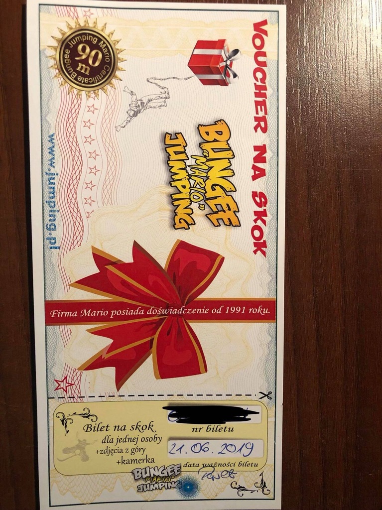 Voucher Na Skok BUNGEE "MARIO" JUMPING