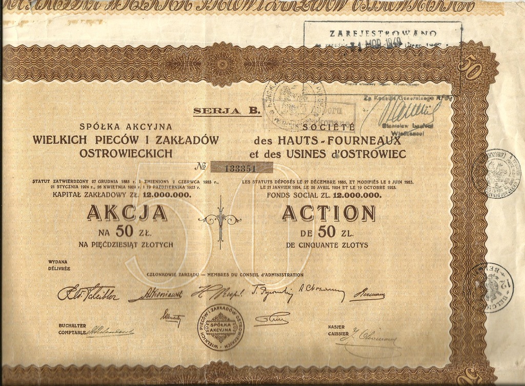 !WIELKIE PIECE I ZAKŁADY OSTROWIECKIE! 1925!