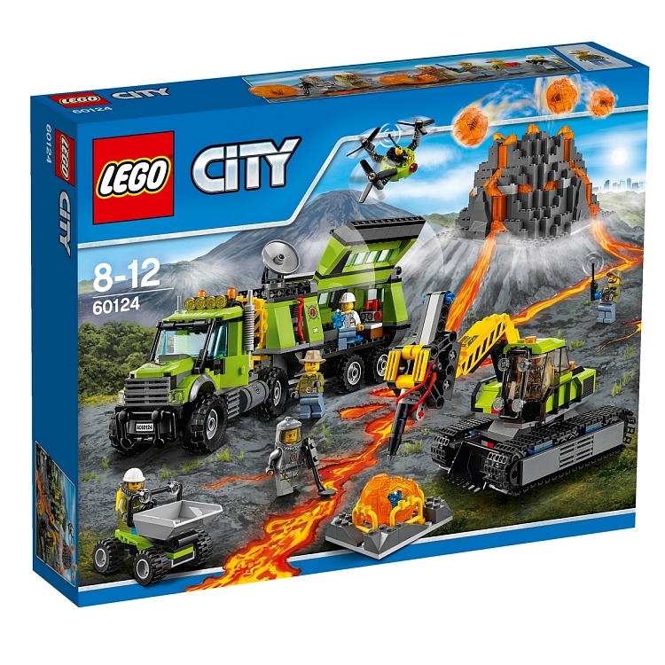 KLOCKI LEGO CITY 60124 BAZA POSZUKIWACZY WULKANOW