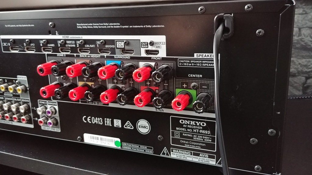 Amplituner Onkyo HTR693 4K/UHD Atmos 5.1.2/7.2DTS 7238885601