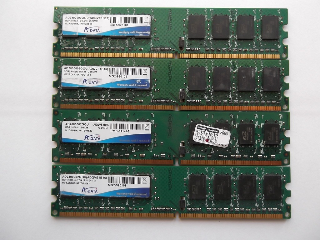 ADATA 8GB (4x2GB) DDR2 800MHz PC2-6400 INTEL / AMD