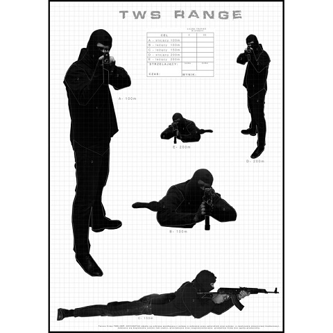 TWS RANGE Francuz sylwetkowa tarcza strzelecka x20