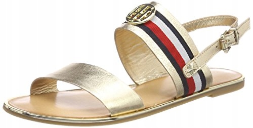 BUTY TOMMY HILFIGER ZŁOTE DAMSKIE 37 SANDAŁY