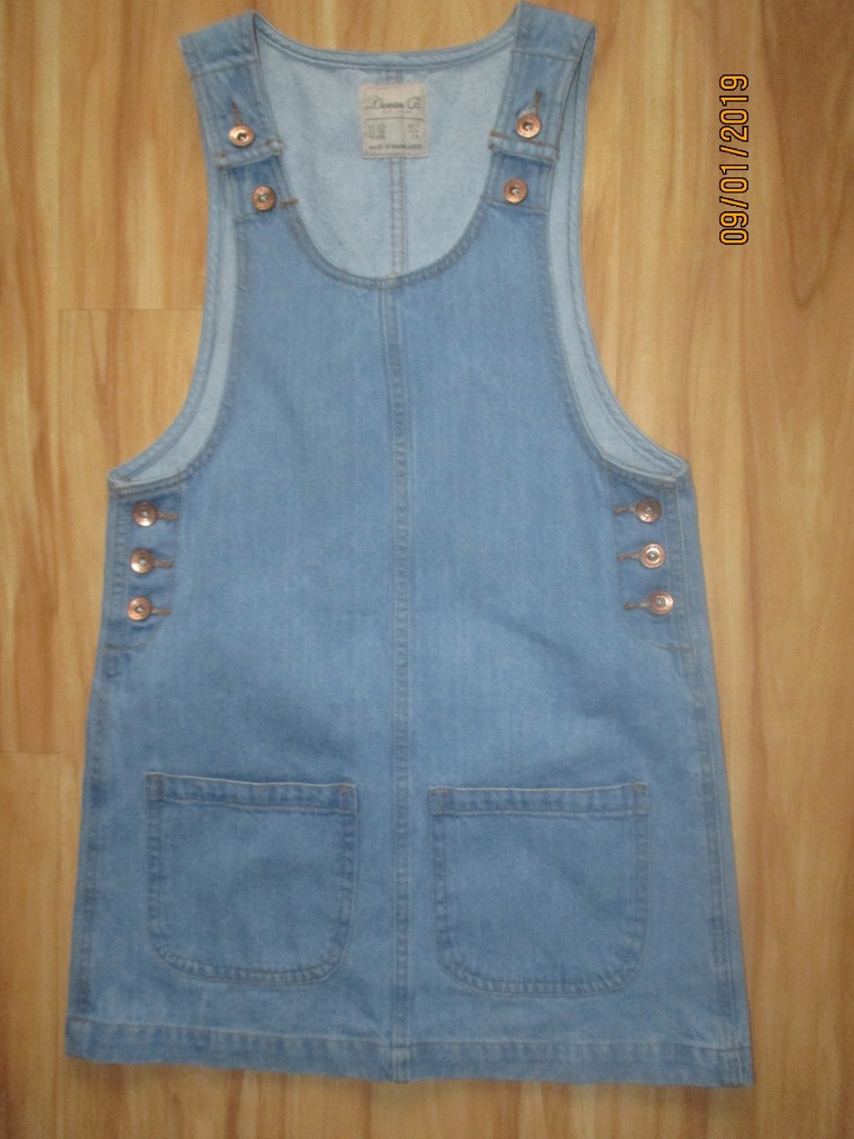 DENIM świetna jeansowa prosta sukienka 146-152 cm