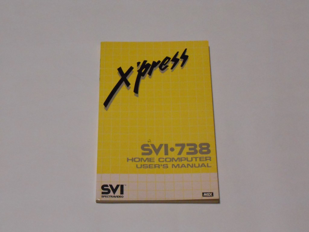 MSX SPECTRAVIDEO SVI 738 User's Manual ver.ENG