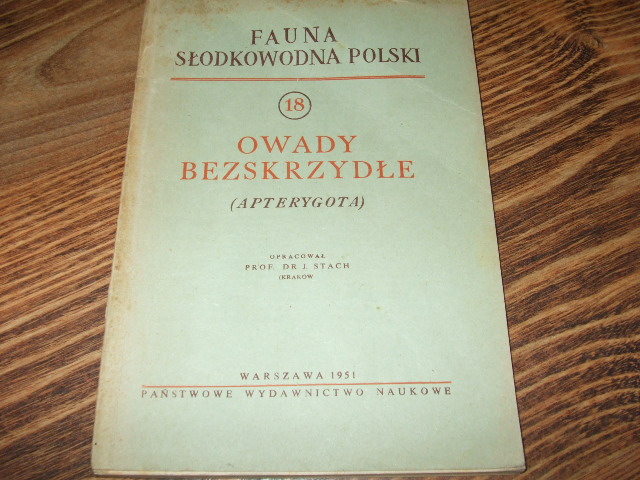 Owady bezskrzydłe (Apterygota). J. Stach