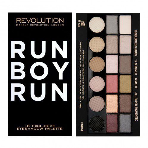 Makeup Revolution Run Boy Run Paleta cieni do powi