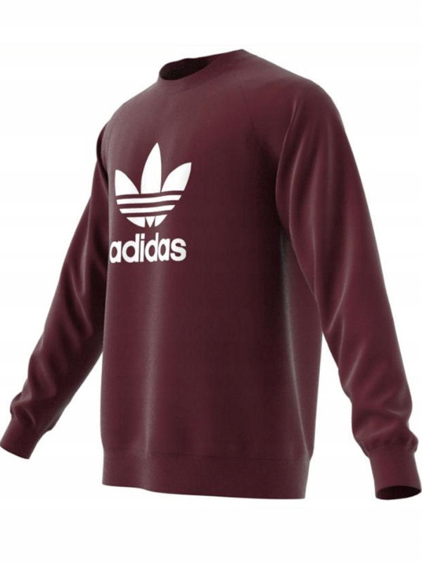 BLUZA męska ADIDAS TREFOIL CREW DM7835 BORDOWA S