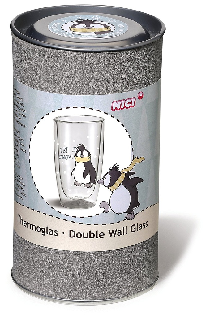NICI 38993 Szklanka termiczna Pingwin