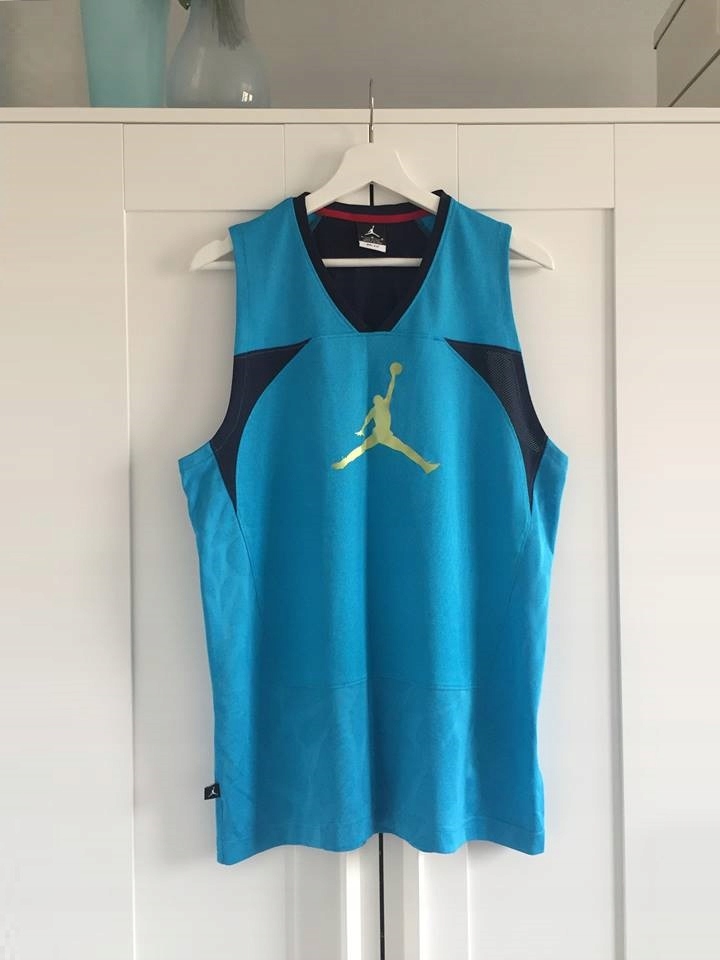 niebieska męska koszulka do koszykówki jordan