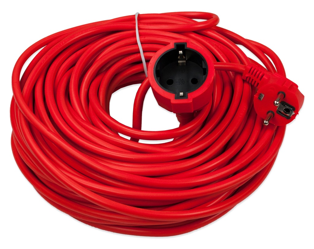 PRZEDŁUŻACZ BUDOWLANY 25m GRUBY KABEL OGRODOWY