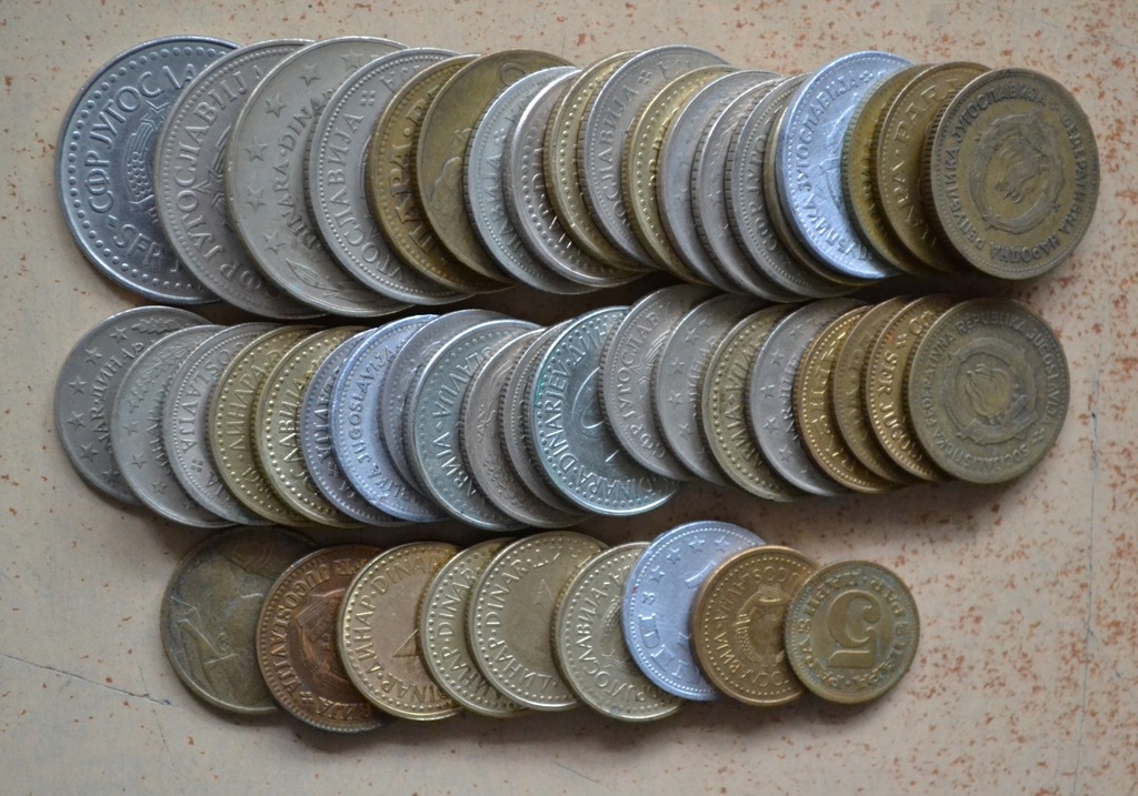Jugosławia - zestaw 49 monet - każda inna BCM
