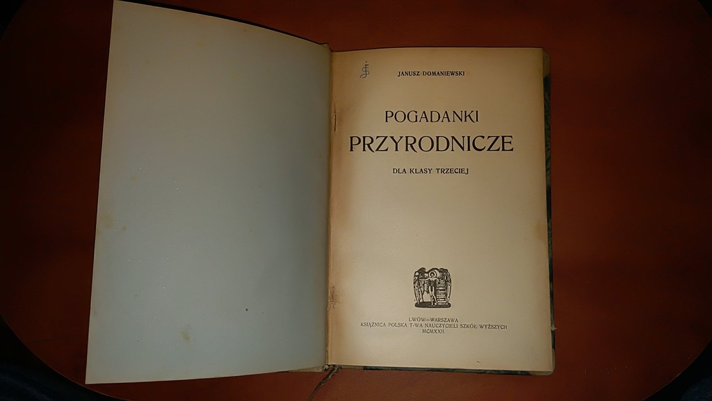 DOMANIEWSKI-POGADANKI PRZYRODNICZE DLA III KL 1922
