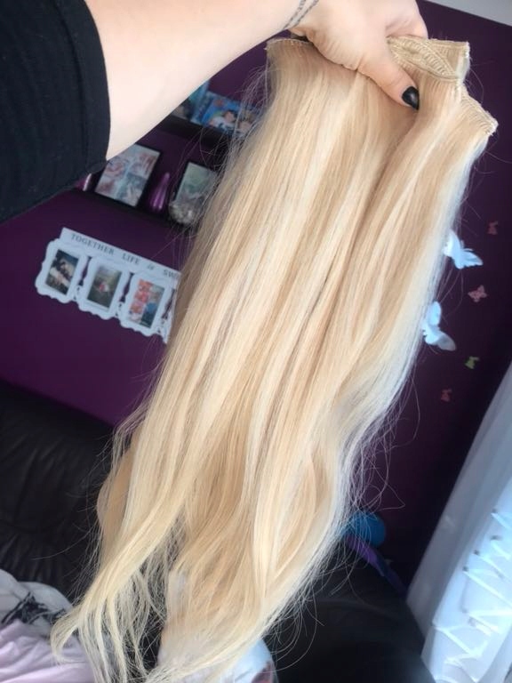 Włosy doczepiane.pl clip in 55cm 150g #22 śr blond