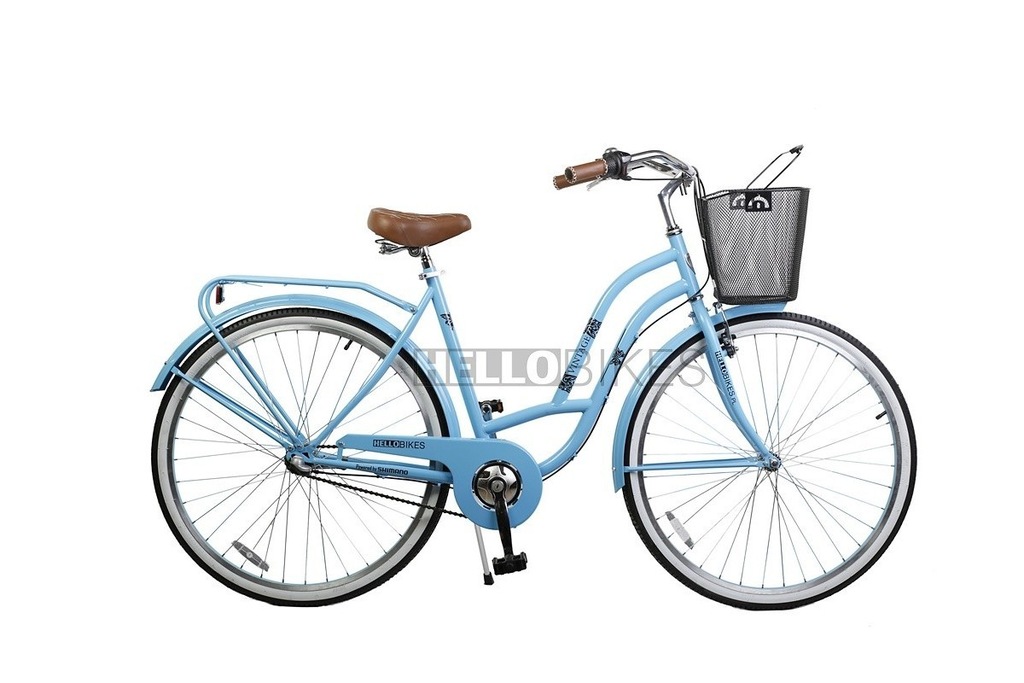 Rower miejski damski Vintage 286 biegi niebieski 7248008121