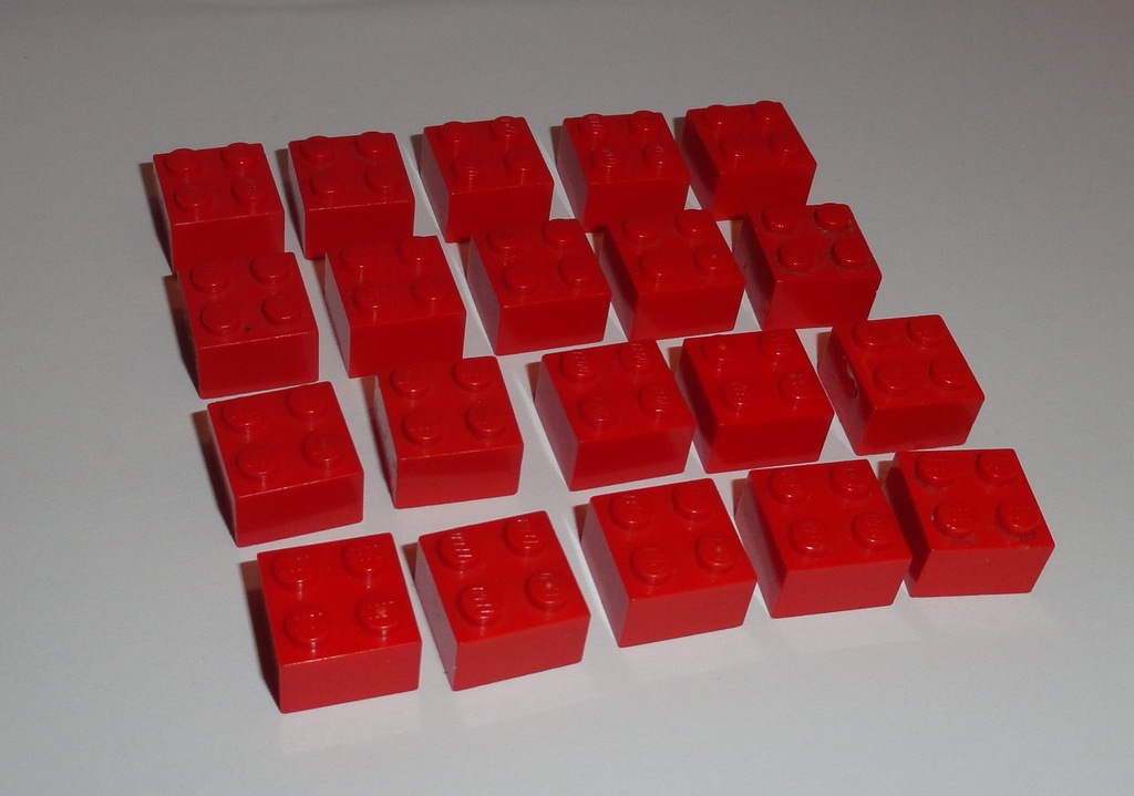 Klocki LEGO cegła 2x2 czerwone 3003 / 300321 4 szt