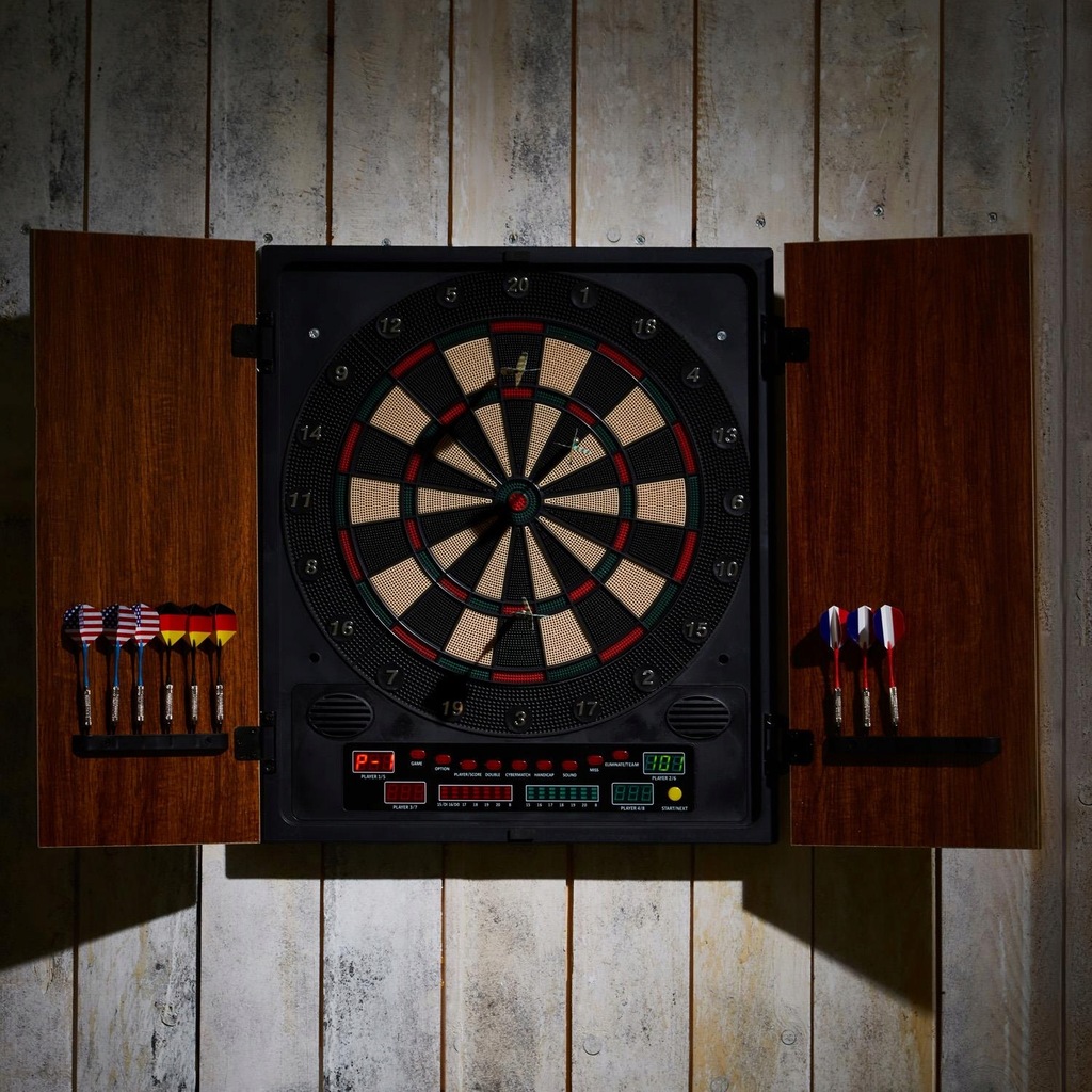 TARCZA DO GRY W DARTA MIĘKKIE RZUTKI DRZWI DREWNO 7619026315