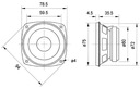 Širokopásmový reproduktor Visaton FRS 8 30/50 W 4 Ohm Model FRS 8/4