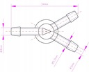SPÄTNÁ VENTILKA OSTREKOVAČA SPOJKA TROJICA 5mm Výrobca dielov Inny