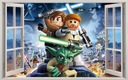 SAMOLEPKY NA STENU 3D okno Lego Star Wars Hrdina Hviezdne vojny