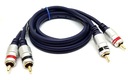 Przyłącze kabel CHINCH 2x RCA na 2xRCA 1m