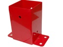 Nástenná spojka pre štvorcový nosník červená 9x9 cm Druh Príslušenstvá
