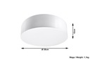 Minimalistické moderné stropné svietidlo stropné svietidlo biela okrúhla ARENA 35 Tvar okrúhly