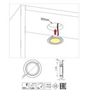 Kpl 6x ROUND LED 1,8W 12V stropné očko+napájací adaptér Farba svetla iné