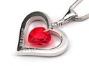 Серебряный кулон SWAROVSKI HEART + цепочка